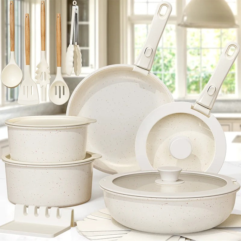 Ceramic Pots and Pans with detachable handle